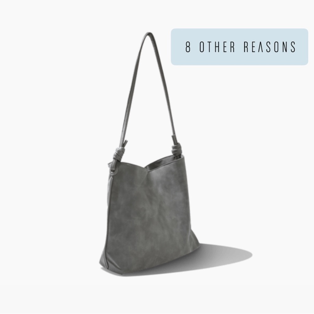 NEW 8 Other Reasons Tote - Betsy Slouch Tote - Colour Stone + dust garment bag